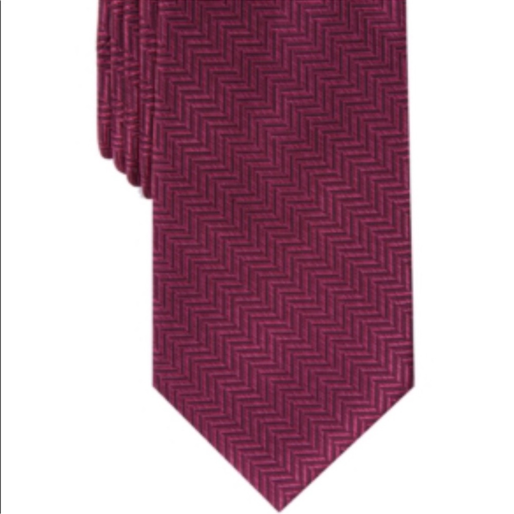 Elegant Burgundy Herringbone Tie